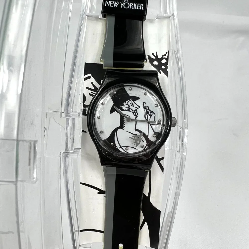 The New Yorker Watch Rea Irvin Eustace Tilley Black White Wristwatch Artist 4